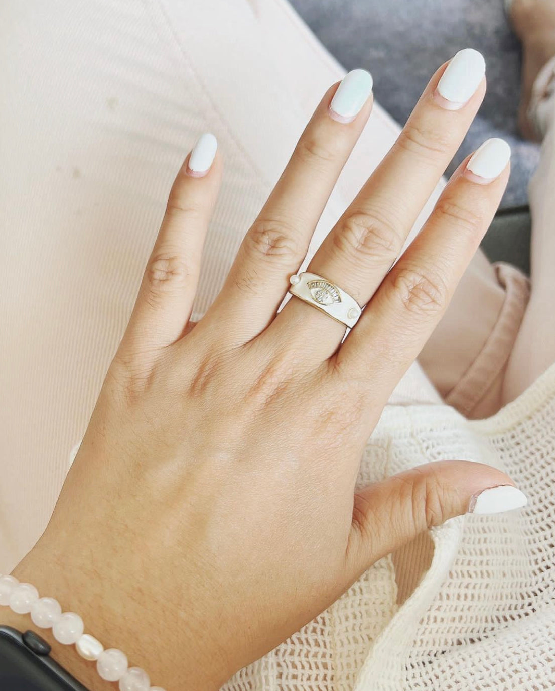 Evil Eye Enamel Ring