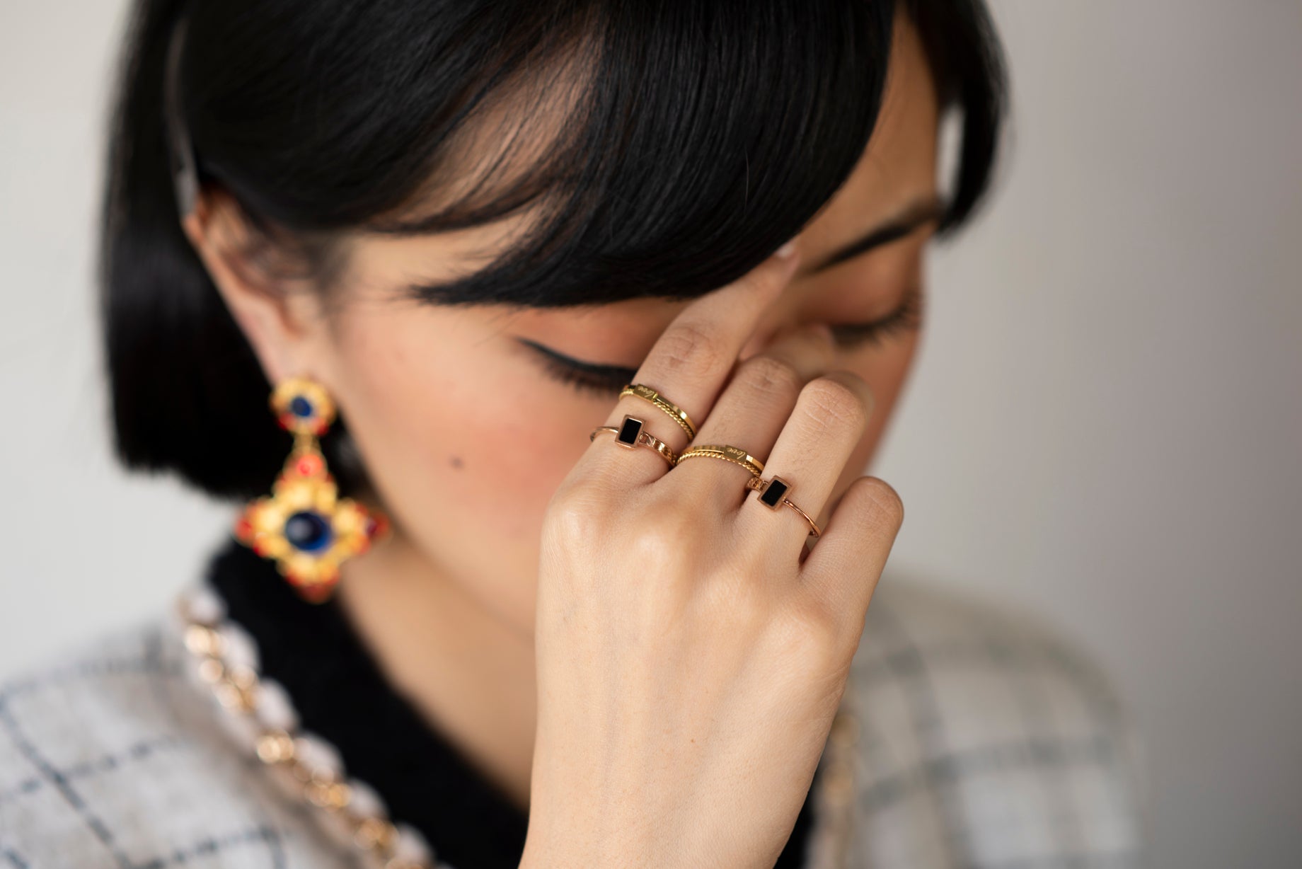 Rectangle Onyx Ring